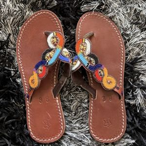 African beaded Sandals